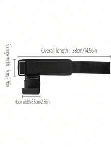 1件健身举重腕带，引体向上式举重护腕手套 - 黑色 - 查看 9