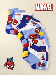Bộ 1/5/10 đôi tất trẻ em hình Người Nhện và Biệt đội Avengers của Marvel, tất cho bé sơ sinh, tất cho trẻ mới biết đi, tất cổ ngắn cho bé trai, tất hoạt hình cho bé gái. - Nhiều màu - Xem 19