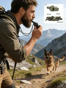 1pc Outdoor Sports Emergency Whistle, 2-In-1 Emergency Whistle With Compass, Multifunctional Survival Whistle With Strong Buoyancy And High Volume, Suitable For Sailing, Swimming, Canoeing, Water Rescue, Hiking, Camping And Other Outdoor Activities - Emergency Survival Whistle - View 7
