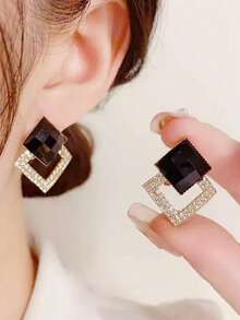 1 Pair European & American Classic & Fashionable Korean Style Design Sparkly Lavender Personalized Luxury Statement Earrings For Women - Multicolor - View 10