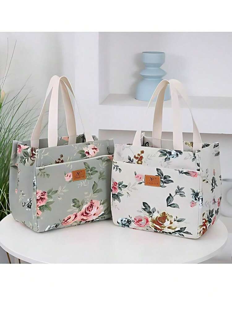 1 túi đựng cơm trưa cách nhiệt in hình, kèm túi đá cầm tay, chống thấm nước và chịu nhiệt. - Nhiều màu - Xem 2