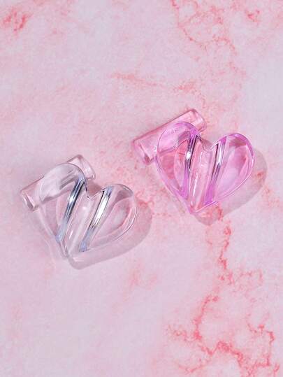 1 pieza Molde de arte de uñas con forma de corazón de color aleatorio