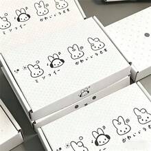 MIFFY 一套/5个米菲卡通兔子礼盒套装，采用各种可爱的兔子图案，装在瓦楞纸板邮箱中，时尚的运输包装盒，礼品包装，收纳盒，是送给米菲爱好者和青少年的理想礼物，充满可爱青春气息的礼品包装 - 彩色 - 查看 2