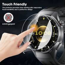 Stoßfester Uhren-Bildschirmschutz 5er Pack, einfach zu installierende Schutzfolie, kompatibel mit Huawei Watch GT6 41mm, GT6 46mm, GT6 Pro, 9H hochauflösende Abdeckung, mit Ausrichtungswerkzeug, Muttertagsgeschenk - 5 Stück transparente Positionierungs- und Installationshilfen - Übersicht 4