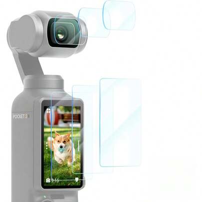 6pcs Lens Protector + Screen Protector Set For Osmo Pocket 3, 9H Hardness, High Definition Clear, Scratch-Resistant, Anti-Fingerprint, Bubble-Free