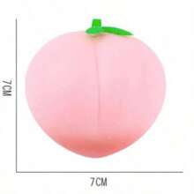 1个全新Melojoy可挤压逼真桃子慢回弹减压玩具，抗压玩具 - 彩色 - 查看 3