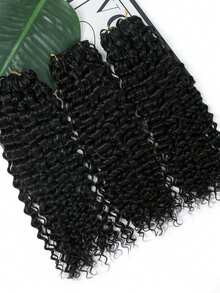 Y WIGS 預分好水波紋人造鉤編髮 Miracle Knots 150 股 14-20 英吋 自然色 輕量易佩戴 鉤編人髮接髮片 適合度假、節日、足球賽、運動 - Natural Black - 查看 6