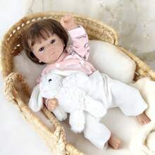 19 Inch Realistic Reborn Doll Soft Cloth Body Simulation Dolls Handmade Toys With Rooted Hair Best Birthday Companion Gift - Cloth Body Doll - View 7