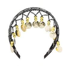 1 chiếc băng đô cài tóc cho trang phục múa bụng bé gái, băng đô đính sequin, vương miện cài tóc, thích hợp cho các bữa tiệc ngày lễ, hộp đêm, trang phục đi biển, phụ kiện phong cách boho cổ điển. - Nhiều màu - Xem 16