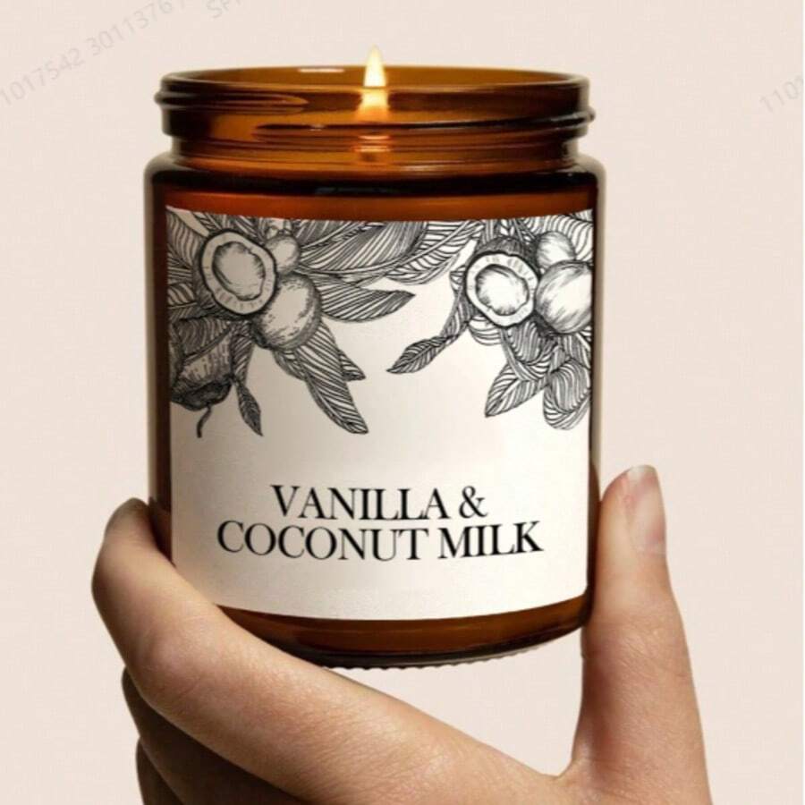 1 Nến thơm hương vani kem - Hũ thủy tinh - Món quà hoàn hảo cho dịp tri ân nhân viên, Ngày của Mẹ, Lễ tốt nghiệp, Y tá, Bạn gái, Vợ, Chị em gái, Mẹ, Giáng sinh, Lễ Tạ ơn - Một cỡ - Xem 1