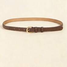 Coffee Color Belts With Buckle - Coffee Brown - View 1