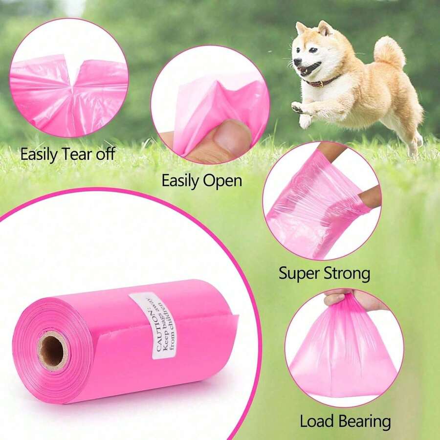 150卷无香型防漏狗便袋 - 13 x 9英寸加厚宠物粪便袋，防撕裂设计，防漏防水，适用于狗、猫和其他宠物