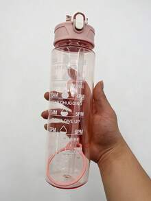 1个750毫升/2升大容量PC水瓶，防震防摔，运动健身便携吸管杯，适合居家、户外、工作、旅行时随时补充水分，万圣节、圣诞节的绝佳礼物 - 粉色 - 查看 8