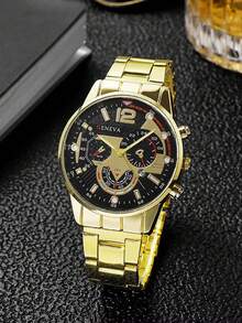 3PCS Juego de 3 Relojes para Hombre – Relojes de Estilo Empresarial Versátiles, ¡Perfectos para Regalar! - Multicolor - Ver 3