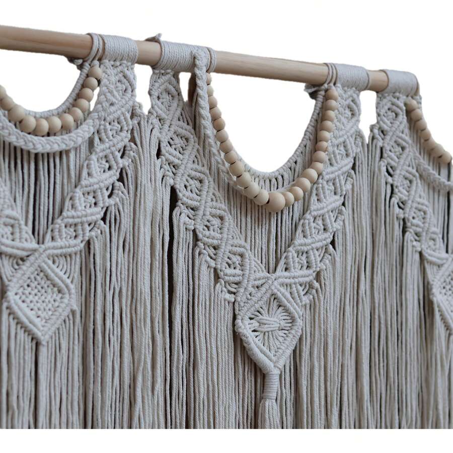 1pc Large Macrame Wall Hanging Boho Tapestry - Bohemian Handmade Tapestry Home Decoration For Bedroom Living Room Wedding Party, 43"X32 - Nhiều màu - Xem 1