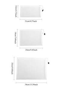 1/5PCS Bolsas de almacenamiento de malla para rompecabezas, organizador con cremallera transparente para bloques de construcción, rompecabezas, juguetes & tarjetas de aprendizaje, almacenamiento de guardería - Multicolor - Ver 6