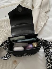 Retro Small Bag For Oily Skin, Double-Layer Large Capacity Phone Pouch, Coin Purse, Versatile Crossbody Bag - Black - View 10