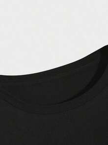 Camiseta de Cuello Redondo con Estampado Emotivo para Hombre Lornexis - Negro - Ver 4