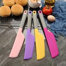 1 pieza Espátula de silicona suave y resistente al calor, mango ergonómico, opciones de multicolor, adecuada para decoración de pasteles, mezclar y raspar tazones, herramienta de cocina - Multicolor - Ver 2