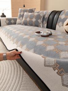 1 vỏ đệm sofa dùng được cả bốn mùa, kiểu dáng hiện đại tối giản, chống trượt, chống bụi và có thể giặt được, màu xám tươi mát và thời trang, mềm mại và không phai màu, thân thiện với thú cưng, phù hợp với sofa hình chữ L và sofa 1/2/3/4 chỗ ngồi. - Xám - Xem 6