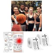 2 Pcs Christian Sports Tape White 2inx 23ft Wrist Wrap For Soccer Baseball Athlete Good Friday Religion Jesus Proverbs - White + Psalm 18:28 - View 2