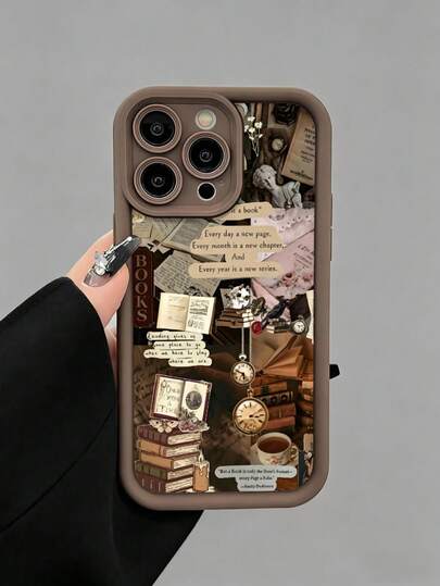 1pc New High Bamboo Protective Case, Strengthened Anti-Drop Shell With Creative Pattern, Unique Sticker Phone Case, Thick Anti-Fall Protective Cover Compatible With Apple 17 ProMax/Air, 16, 11/12/13/14 Plus, XR, 7/8 Plus, 15 ProMax