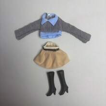 1 Set Fashion Outfit Suitable For 30cm Doll BJD, Fashionable Street Style Jacket & Leather Skirt Set, Sexy Girl Style Changeable Accessories, Birthday/Christmas/New Year Gift (Clothes Only, No Doll, No Shoes) - Multicolor - View 15