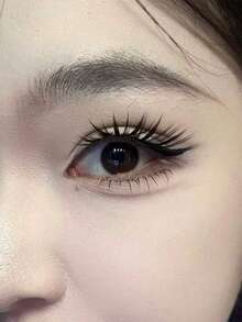 60片免胶蛇形假睫毛簇，细段假睫毛，浓密逼真卡通睫毛（随机底卡） - C - 查看 9