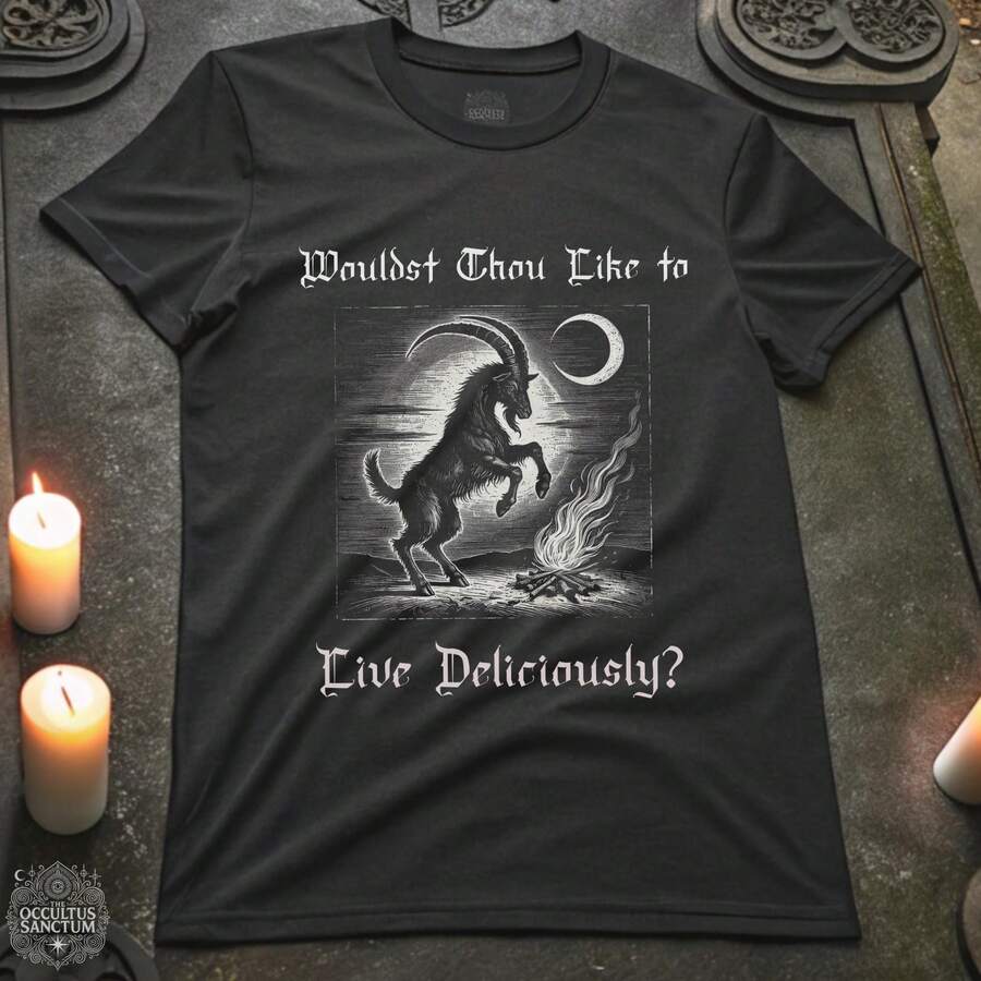 Etsy_2026-04-06_Black Phillip-Live Deliciously Black Unisex Shirt - màu đen - Xem 1