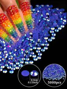 3mm 5000pcs/4mm 4000pcs Resin Rhinestones With Flatback Round Bead Charm Gem Stone Jewelry Diamond For Manicure - Multicolor - View 38