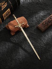 1pc Women's New Chinese Style Ancient Sword Hair Clip, 20cm/7.87in, Decorative Hair Accessory, Hair Accessories, Head Accessories, Hair Accessories For Women - 銀色 - 查看 4