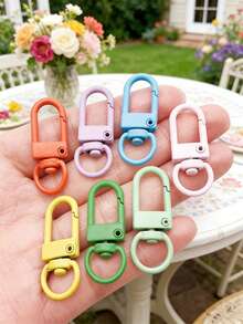 10-Pack Alloy Swivel Lobster Clasp Keychain - Multi-Functional Spring Hook Key Ring For Handbags And Accessories - Multicolor - View 4