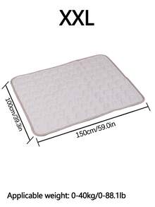 1pc Multi-Purpose Cooling Mat, Breathable & Washable Thin Pet Pad Suitable For Small/Medium/Large Cats & Dogs In Summer (Important Note: This Is A Thin Mat, Not A Thick Ice-Like Material) - Light Grey - View 13