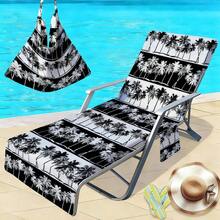 1 chiếc khăn phủ ghế bãi biển bằng sợi microfiber họa tiết cây dừa, có túi, nhẹ và thoáng khí, lý tưởng cho du lịch và kỳ nghỉ biển, vật dụng cần thiết cho hồ bơi | Phong cách mùa hè | Bộ đồ đi biển di động, khăn tắm biển - phong cách4 - Xem 6