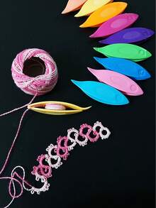 [9pcs Set]Small Phoenix Eye Shuttle Set, Handmade Weaving Tools, Suitable For Lace Accessories, Clothing Lace Trim, Holiday Decorations And Handmade Gift Making DIY Scenarios - Phoenix Eye Shuttle - View 1