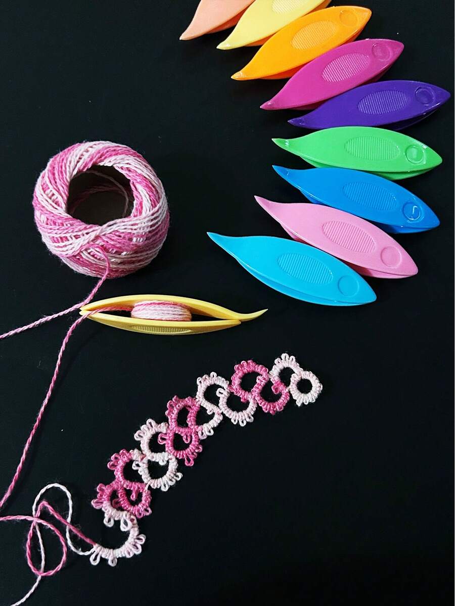 [9pcs Set]Small Phoenix Eye Shuttle Set, Handmade Weaving Tools, Suitable For Lace Accessories, Clothing Lace Trim, Holiday Decorations And Handmade Gift Making DIY Scenarios - Phoenix Eye Shuttle - View 1