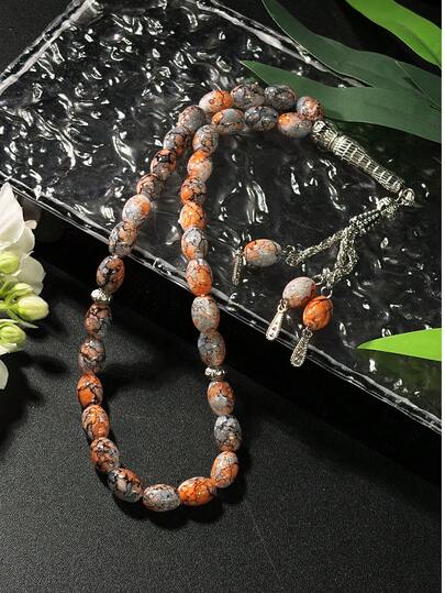 1 chuỗi tràng hạt 33 hạt dành cho người Hồi giáo, màu sắc tươi mát, kiểu dáng thanh lịch, cầm tay.