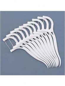 100/200/400pcs Portable Bow-Shaped Ultra-Thin Dental Floss Picks, Disposable Interdental Cleaning For Home, Travel, Hotel Use - Multicolor - View 3