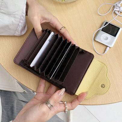 黄色大象配饰卡包带肩带，Slm 旅行信用卡现金收纳包