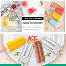 6/10pcs Easy Release 304 Stainless Steel Popsicle Mold Set With Metal Stand, Silver Minimalist Cylindrical With Lid, DIY Homemade Ice Pops Making For Summer Family Gatherings - Silver - View 7