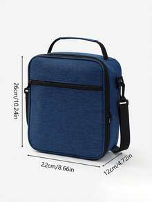 1pc Oxford Cloth Business Insulated Lunch Bag, Thermal Lunch Box, Portable Lunch Tote, Cooler Bag, Large Capacity - Multicolor - View 2