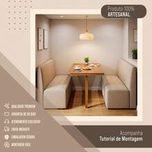 Mesa de Jantar Para Apartamento Americana Bordas Arredondadas - Freijo - Visão 7