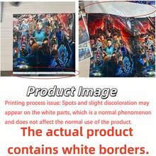 1件黑色科幻神秘图案一次性防水桌布，适合生日派对用品，款式随机 - 彩色 - 查看 7