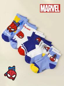 Bộ 1/5/10 đôi tất trẻ em hình Người Nhện và Biệt đội Avengers của Marvel, tất cho bé sơ sinh, tất cho trẻ mới biết đi, tất cổ ngắn cho bé trai, tất hoạt hình cho bé gái. - Nhiều màu - Xem 3
