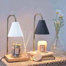 Calentador de cera y vela 2 en 1 con regulador, calentador de vela electrónico con temporizador de 2H/4H/8H, lámpara calentadora de vela con brillo ajustable para decoración del dormitorio, regalo de Navidad/Día de la Madre/Inauguración de la casa - Enchufe EU Tipo C(220-240V) - Ver 4