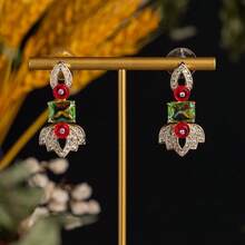 Bộ 3 món thời trang nữ gồm dây chuyền, bông tai thiết kế độc đáo đính đá Cubic Zirconia, và bộ trang sức phù hợp cho phái nữ, cô dâu, dự tiệc, đám cưới, quà tặng thời trang nữ. - Bộ trang sức - Xem 6