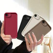 Shockproof Protective Case Compatible With IPhone 17e, Matte Soft Phone Back Cover Compatible With IPhone 17 Pro Max, 16, 15, 14, 13, Plus, 12, 11, Mini - Burgundy - View 4
