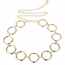 Simple Belt Chain Punk Waist Chain Long Tassel Link Circle Round Dr Belt Body Chain Daily Jewelry - Circlelongchain - View 2