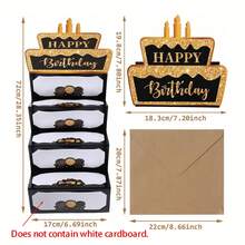 Pink & Gold Cake Folding Paper Money Card, Birthday Party Surprise Gift Card - View 6