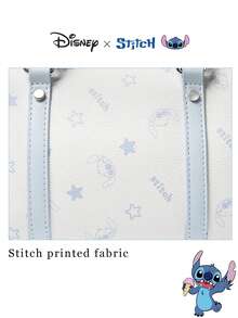 Disney 官方授权 Stitch 联名系列 Charm & Stitch 印花迷你波士顿包 - 卡通印花斜挎包，休闲时尚单肩包，生日礼物 - 彩色 - 查看 10